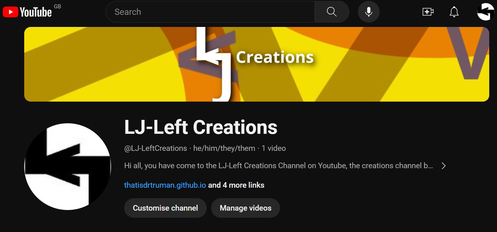 Youtube Page as of 15 Feb 2024